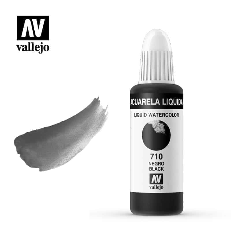 Acuarela líquida Vallejo negro