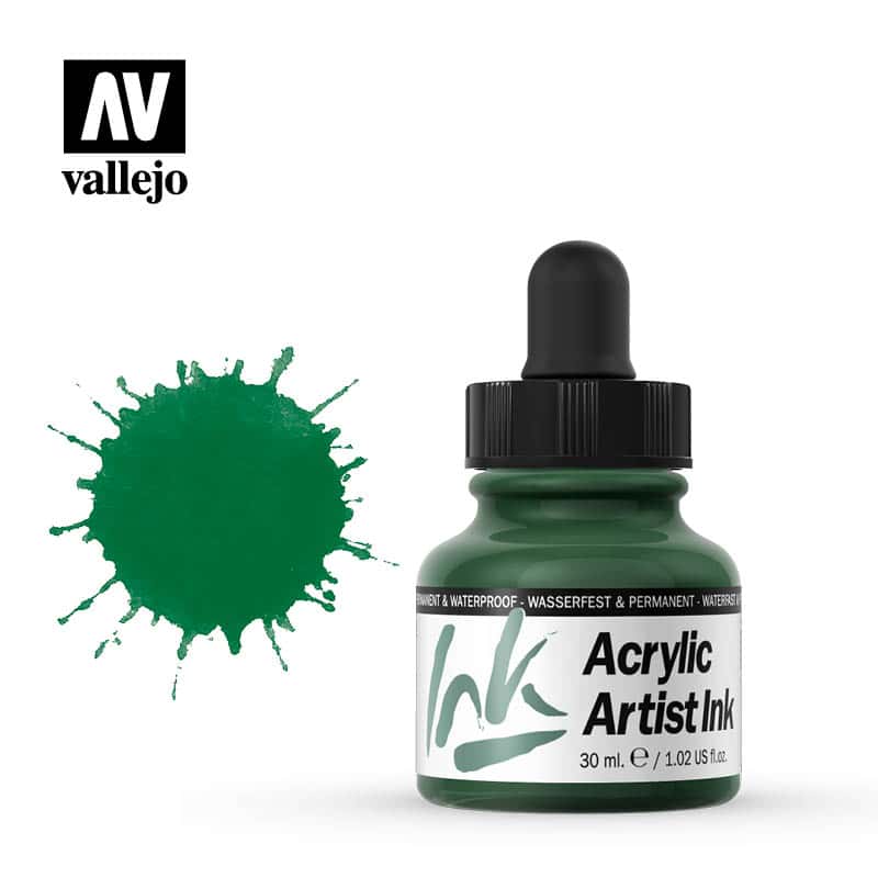 Tinta acrílica Vallejo Verde oscura
